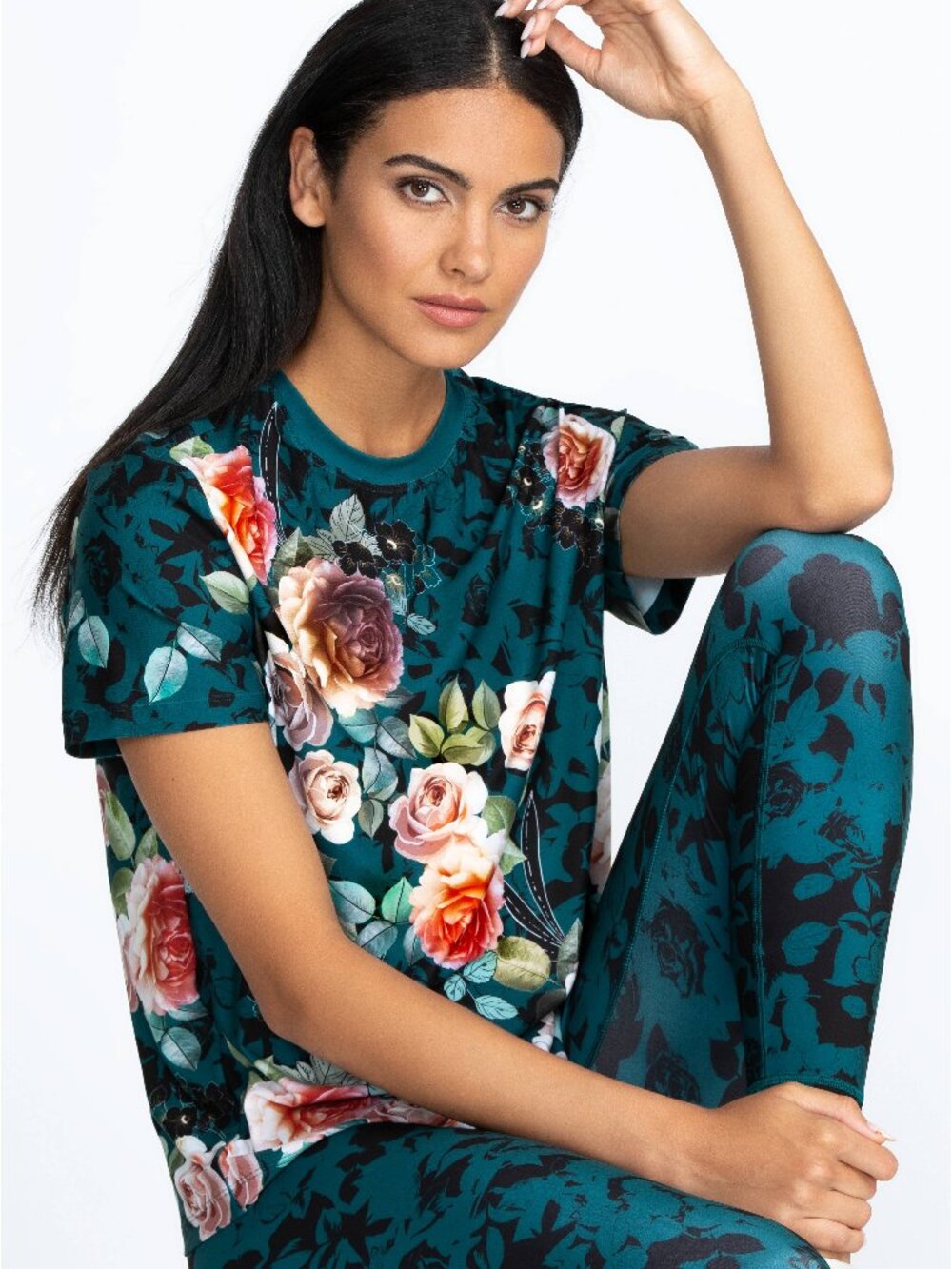 Johnny Was Rosabel Crew Neck Tee  Size L - XL